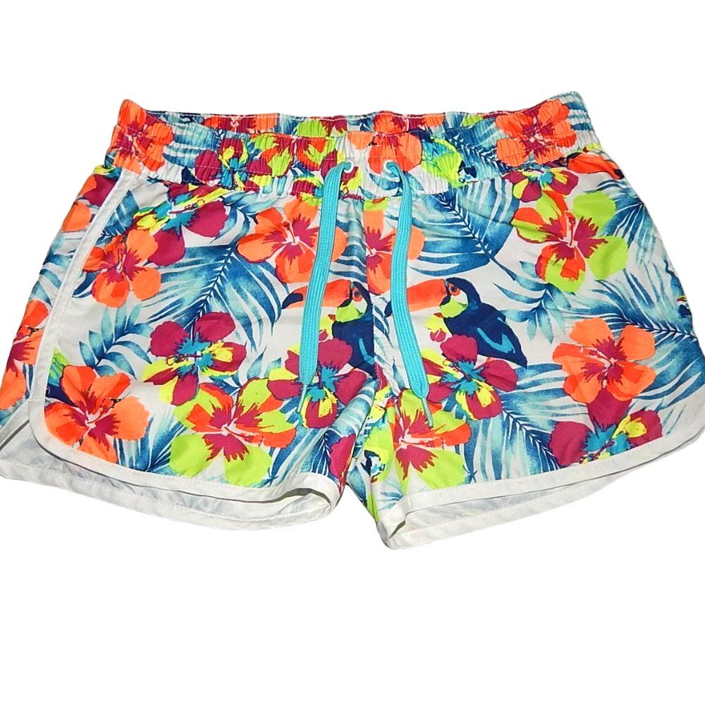 Old Navy girls x-large 14 (can fit junior's XS) vintage tropical floral shorts